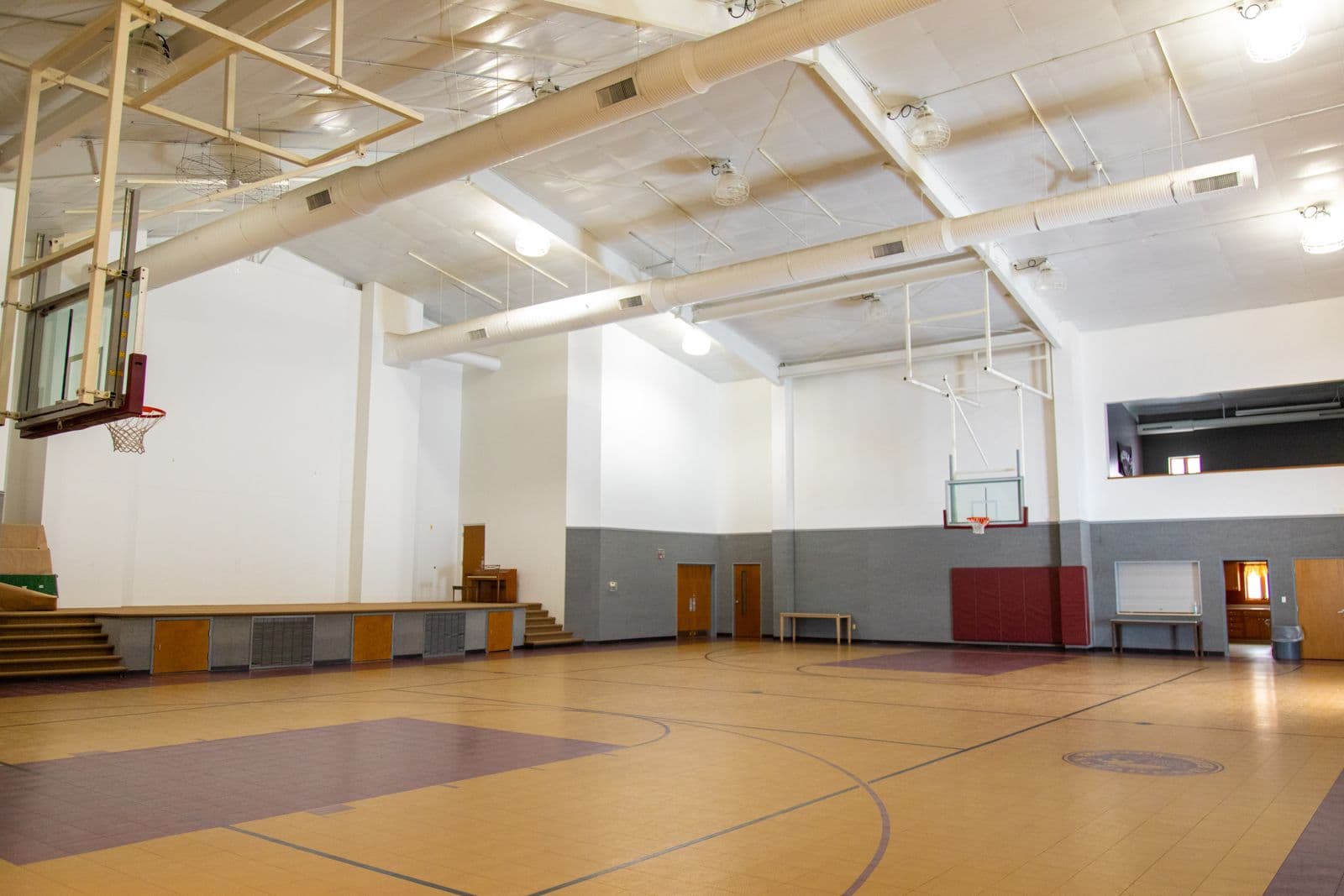 The church gym, where preschoolers run and play during free time